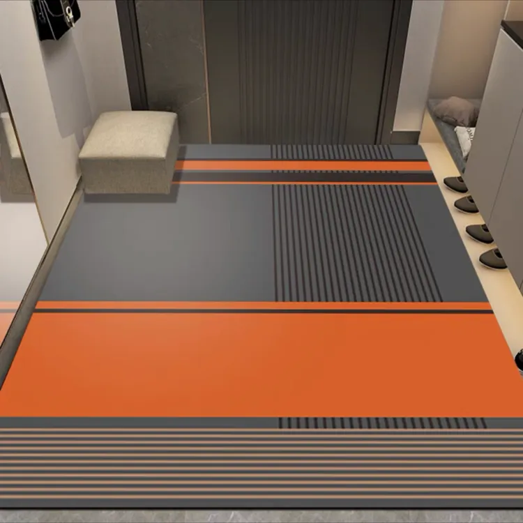 【今日特价不退】微瑕橙色硅藻泥吸油吸水防滑垫厨房长条可裁剪地垫