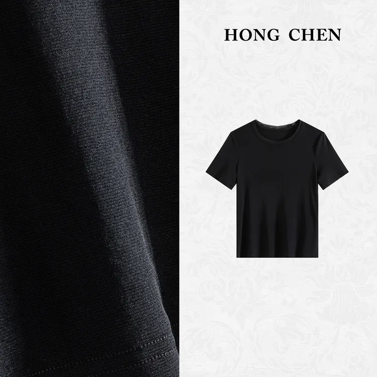 【虹辰·瘦瘦T】高端简约百搭气质上衣高级感时尚舒服透气优雅HC1370