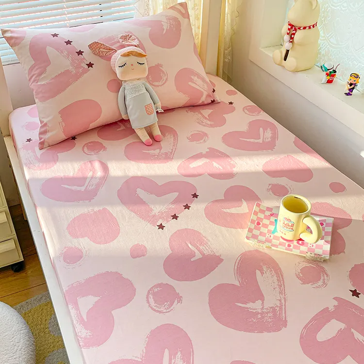 纯棉床笠大学生床垫套宿舍专用90x200寝室单人床全棉床单床罩单件