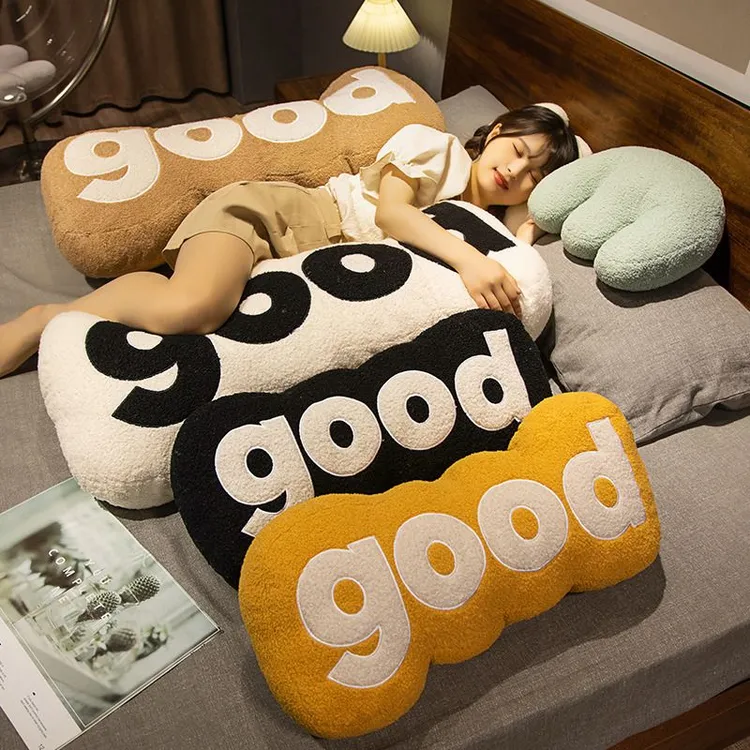 ins风创意GOOD长条抱枕E花朵靠垫客厅沙发装饰床上搂睡夹腿腰靠坐