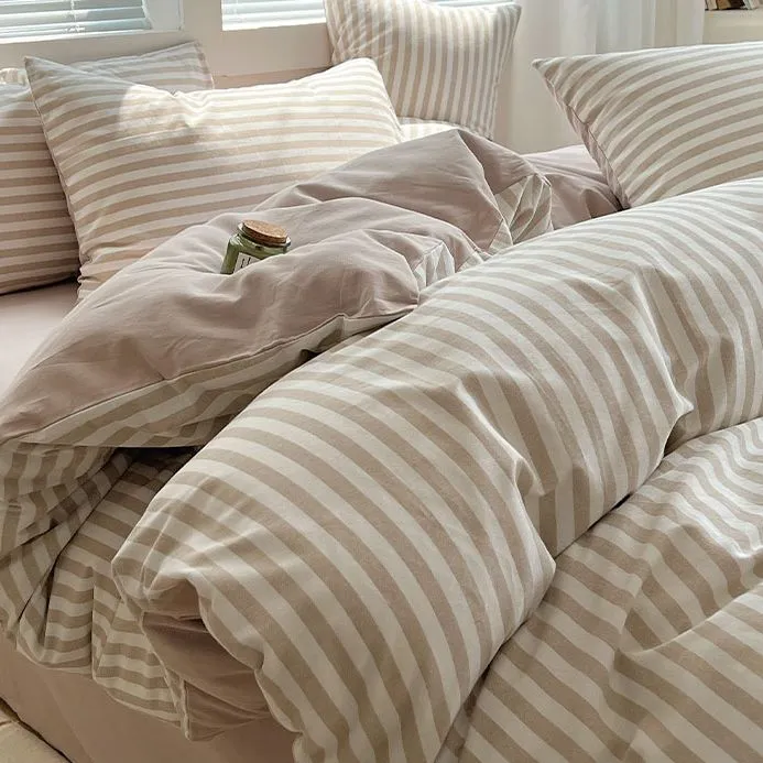 秋冬磨毛四件套全棉纯棉2023新款简约床单被套床笠三件套床上用品