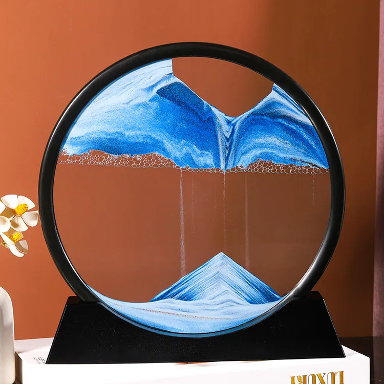 欧式客厅3D流沙画装饰画办公室创意沙漏家居酒柜流沙画摆件礼品