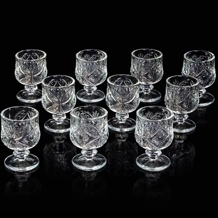 【10只装】轻奢进口红酒杯无铅玻璃杯加厚高脚酒杯酒杯微醺小酒杯