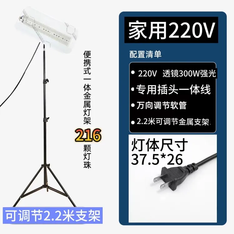 220V油工灯LED碘钨灯工地腻子打磨支架照明灯施工灯防水庭院照明