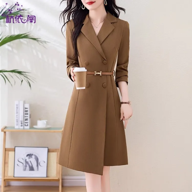 高级感西装连衣裙女2025新款春秋季气质通勤显瘦轻奢小众爆款裙子