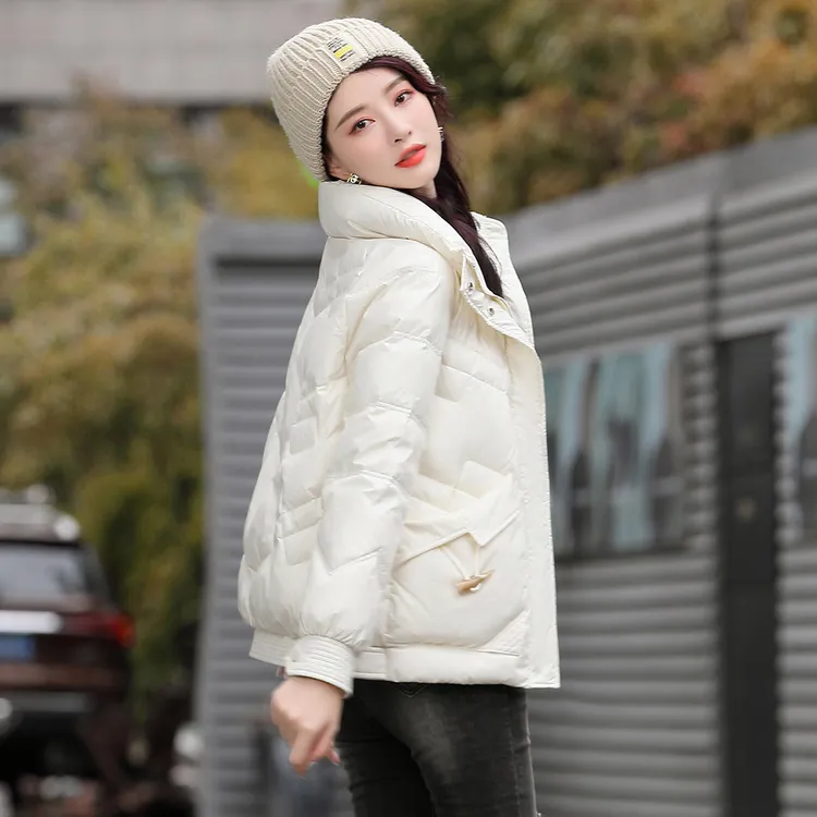 羽绒服女冬2024新款高级感小个子短款时尚洋气白鸭绒加厚白色外套