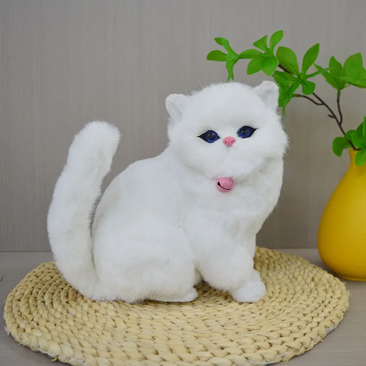 会叫仿真猫咪动物玩偶儿童玩具女孩礼物可爱小猫家居摆件拍摄道具