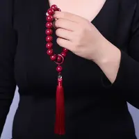 【正品朱砂】高含量紫金砂正品朱砂十八珠手串手持男女款手串
