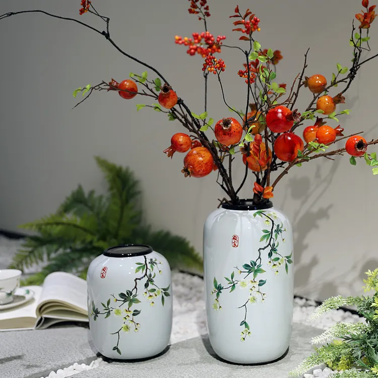 芙菡居品中式陶瓷花瓶摆件中国风花艺居家室内创意大号简约花瓶