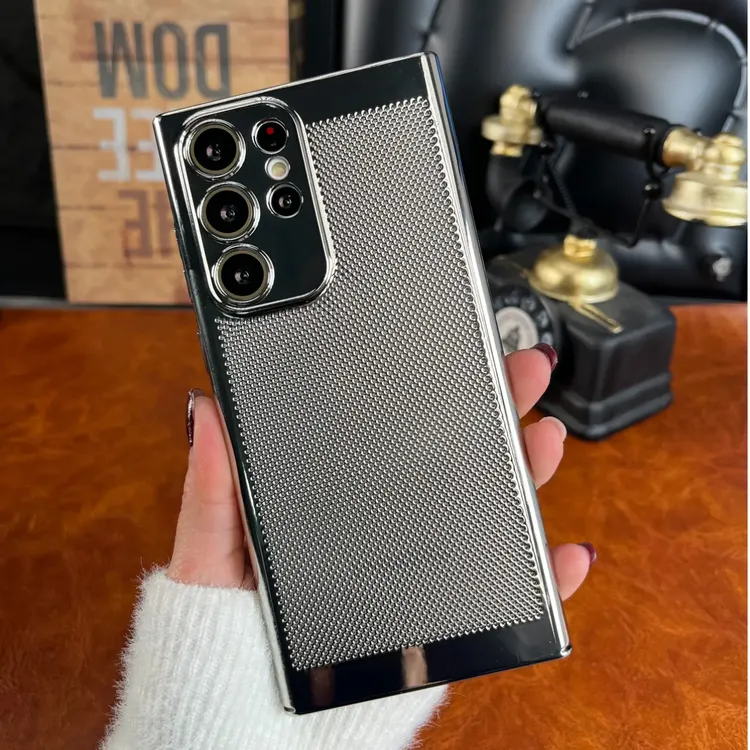 适用三星S24手机壳超薄网孔散热s23/s22ultra全包S21保护套Note20