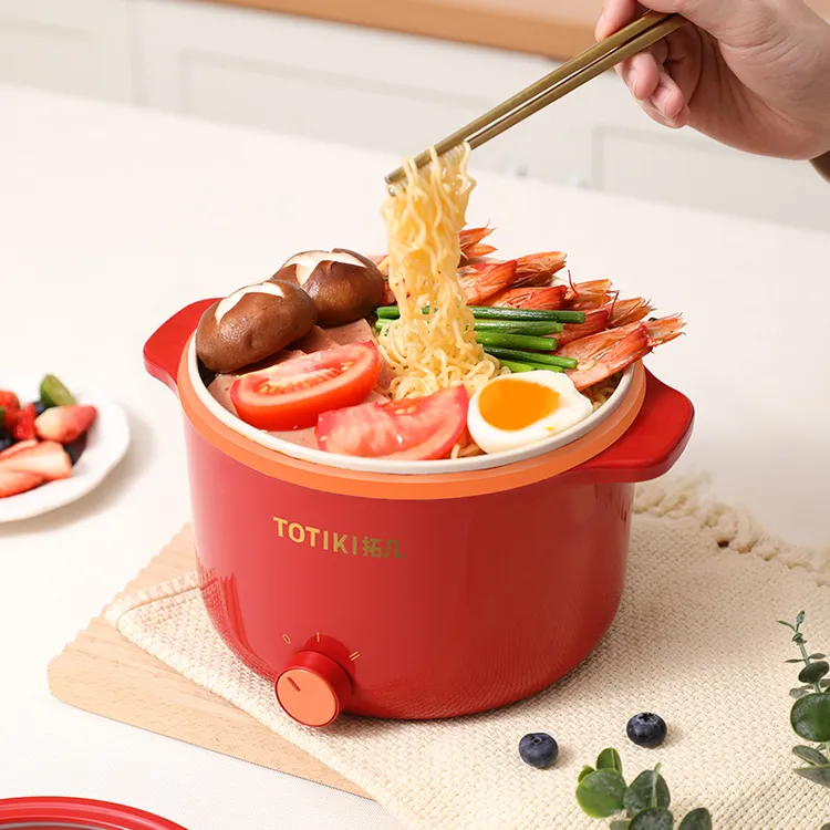 TOTIKI拓几电煮锅多功能料理锅煎炒不粘宿舍旅行蒸煮插电一体小锅