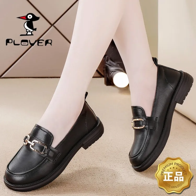 PLOVER断码特价正品小皮鞋2023春季新款百搭英伦风软底防滑乐福鞋
