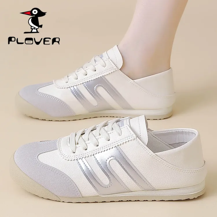 PLOVER秋季新款德训鞋透气百搭休闲运动阿甘鞋女鞋复古软底休闲鞋
