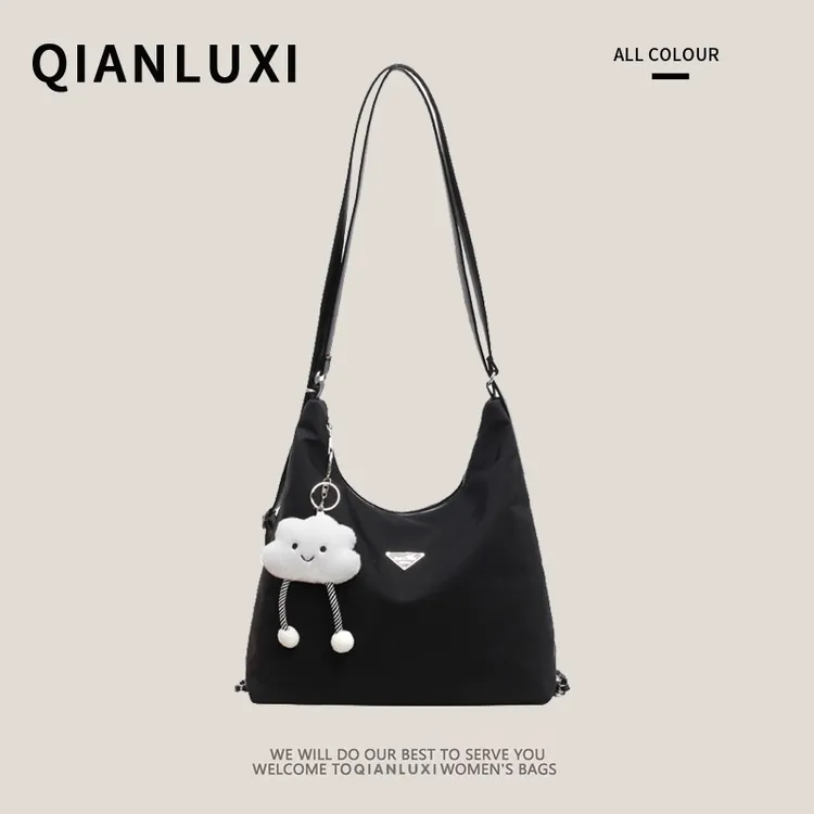 【抖音双11】2025爆款尼龙布包大容量托特包女上课通勤包单肩斜挎包