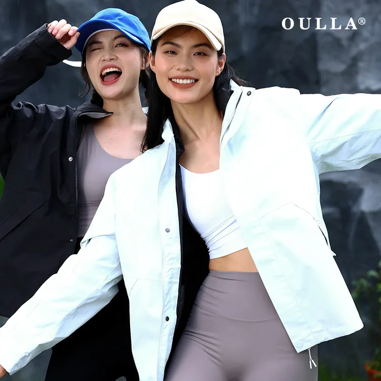 OULLA【娜只猪】男女同款三合一休闲登山运动户外防护冲锋衣EM6206