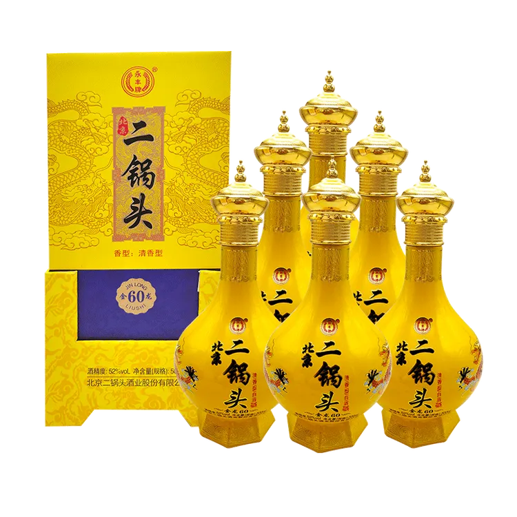 永丰牌永丰牌北京二锅头52度金龙60清香型500ml*6瓶52度