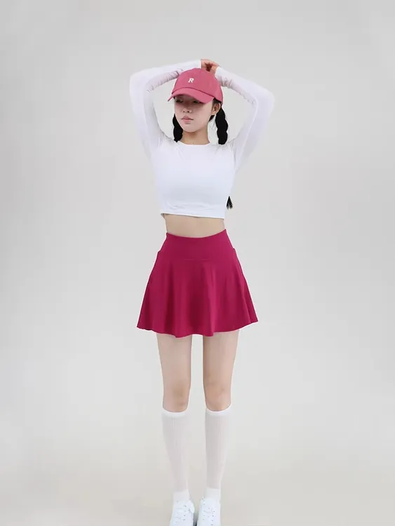 运动短裙女士半身裙夏季包臀专业健身白色训练运动瑜伽假两件短裙