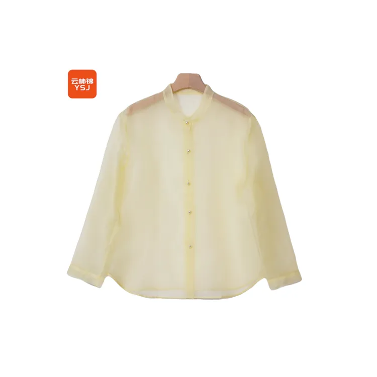 中国丝绸YSJ桑蚕丝百百桑蚕丝真丝绡夏季春季薄款外套JZ-H24419