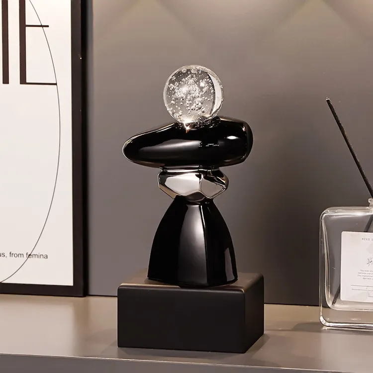 简约桌面摆件办公室酒柜客厅电视柜装饰品乔迁新居礼品水晶酒架