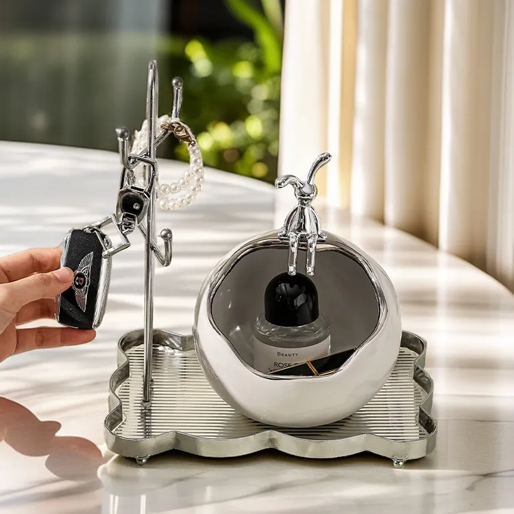 寻申入户玄关创意挂放钥匙收纳轻奢玄关鞋柜摆件置物架设计款