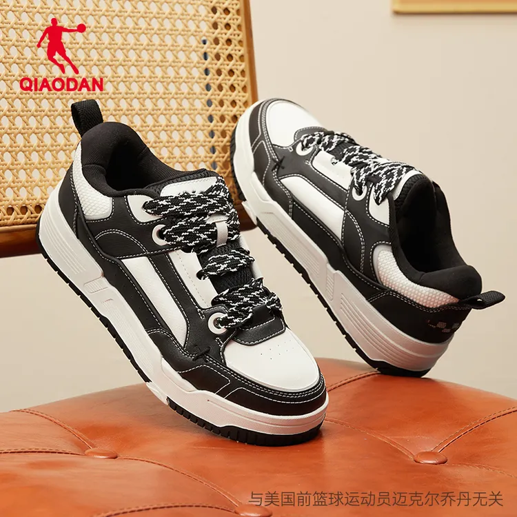 悟空|乔丹潮流厚底面包鞋男款秋冬低帮休闲百搭男板鞋增高鞋黑色