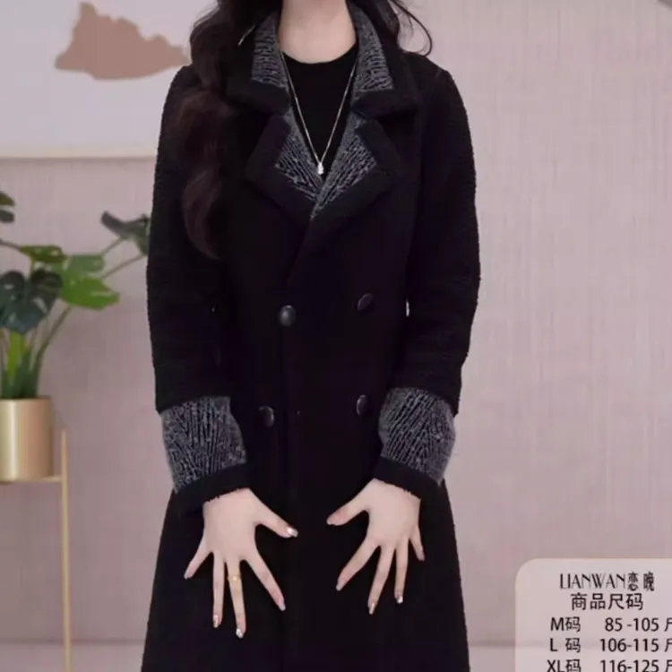 高档妈妈装时尚两面穿大衣2024秋季新款小众洋气遮肉洋气毛呢外套