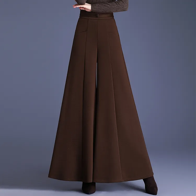 春秋新款阔腿裤女垂感甩裤高级感黑色裤裙长裙裤显瘦大脚裤秋冬季