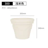 【ZX】仿陶瓷特凸纹圆形树脂加厚塑料花盆阳台落地种树花盆透气性