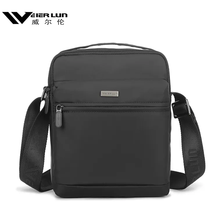 韩版牛津布斜挎包男包单肩包男士男款包包竖款轻便男士挎包