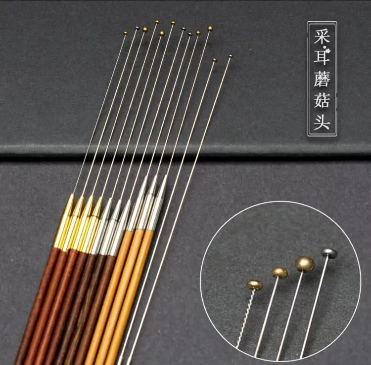 专业采耳工具蘑菇头双丝超软半圆掏耳朵挖耳朵家用鹅毛套装挖耳勺