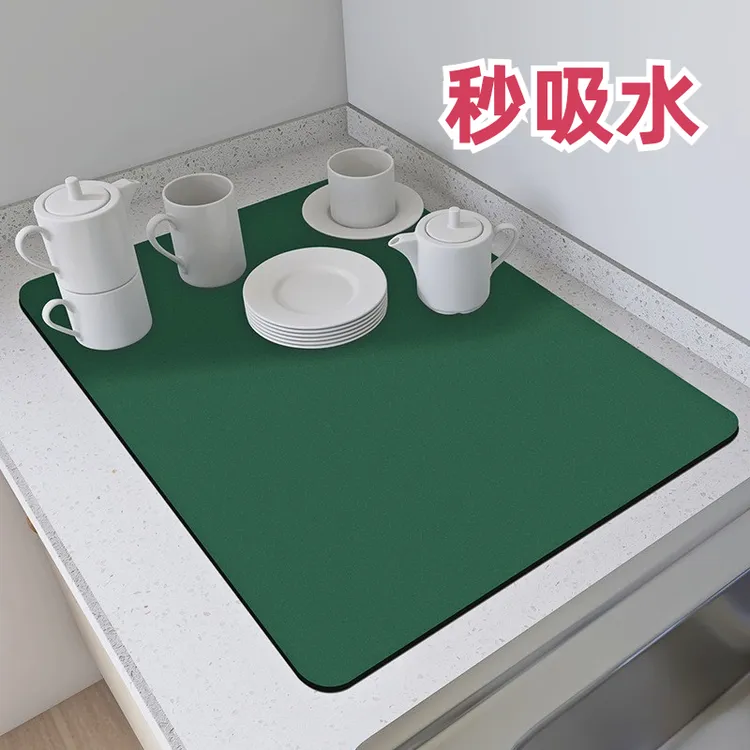 【秒吸水】【真防滑】吸水垫厨房台面沥水垫杯子碗盘茶台洗手台隔热垫