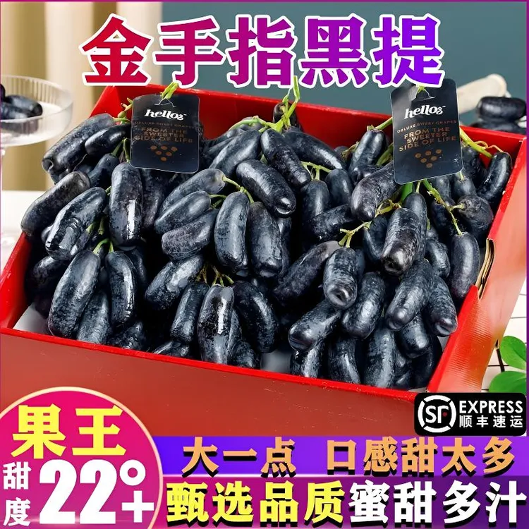 【顺丰包邮】精品云南宾川美人指葡萄整串新鲜蓝宝石金手指爆汁4斤