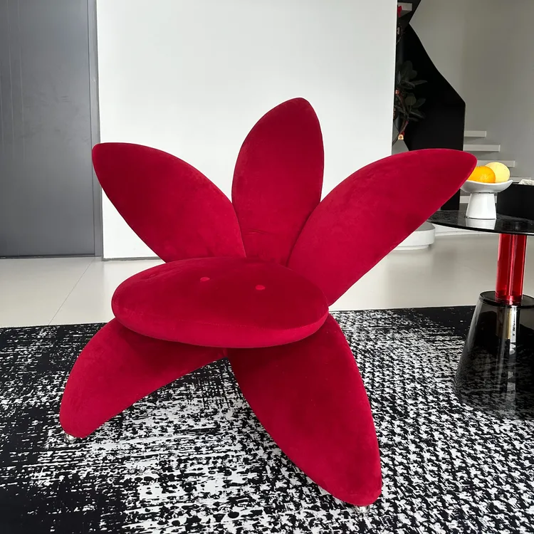 韵梦源设计师玻璃钢百合花朵沙发创意异形样板房别墅可爱休闲椅子