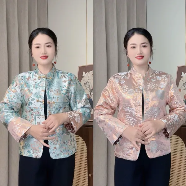 【发财树】重工织花两面穿 流金岁月发财树，新中式中国风外套