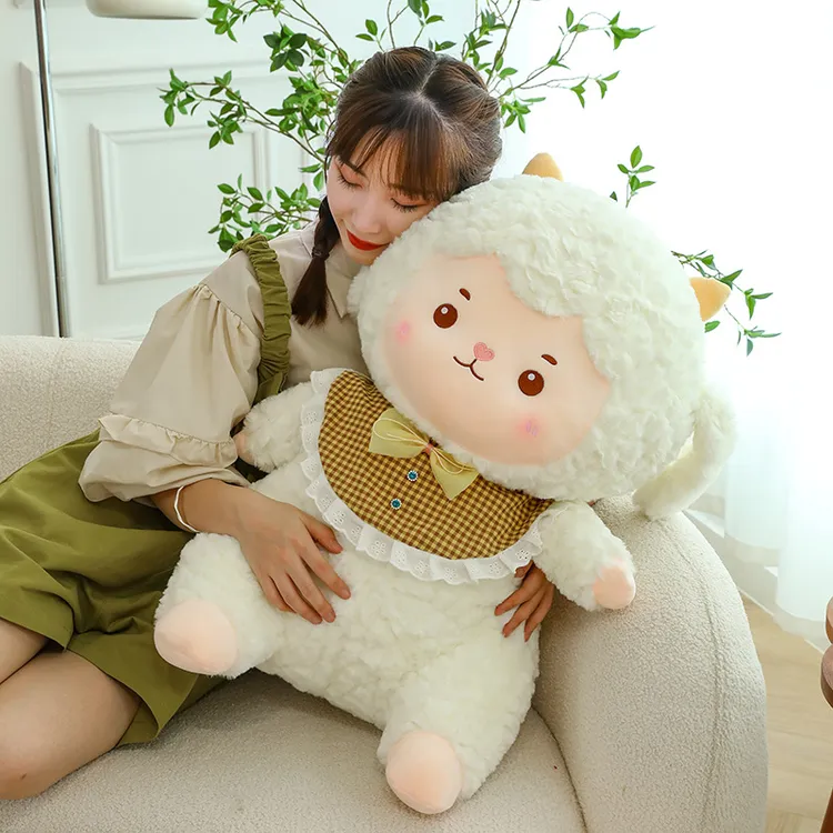 网红可爱云朵小羊毛绒玩具呆萌小羊公仔女孩柔软布娃娃生日礼物