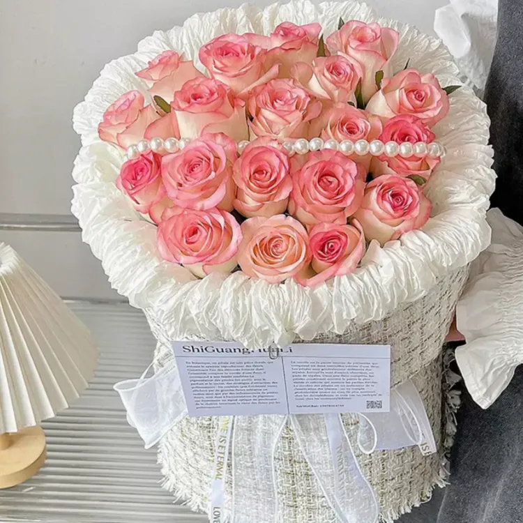 艾莎玫瑰爱莎花束真花鲜花速递同城花店配送女友生日北京上海成都