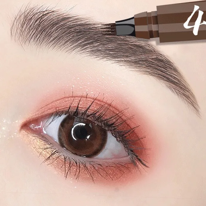新手必备懒人四叉水眉笔根根分明防水持久平价不易脱色女仿真自然