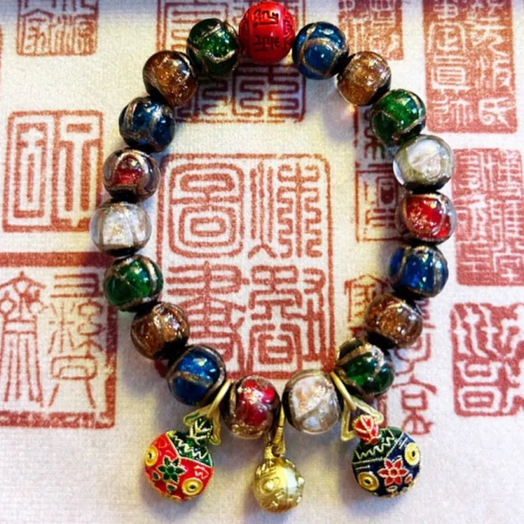 【财】琉璃手串配顶珠男女款 吞吞一家