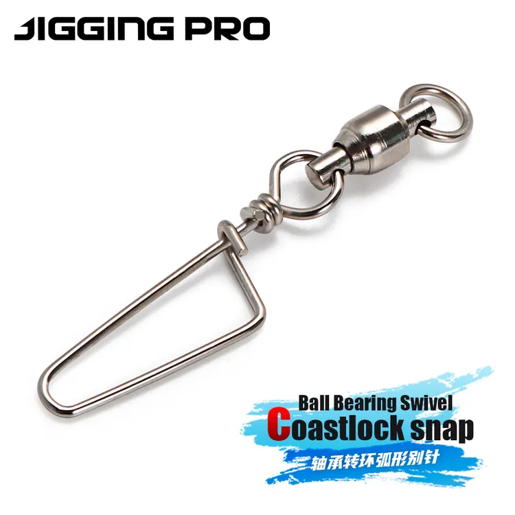 JIGGINGPRO吉可诺 大物轴承转环弧形别针海钓铁板饵连接器
