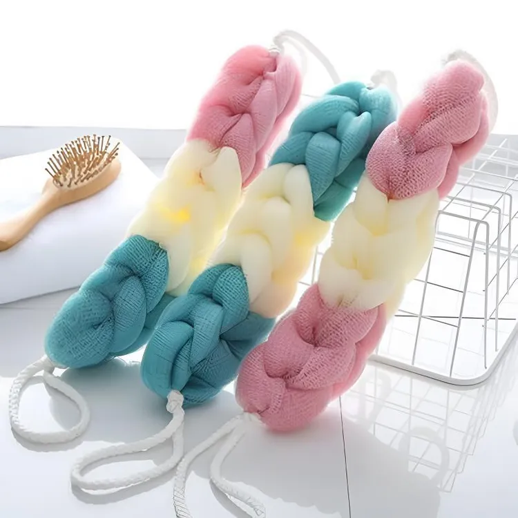 沐浴条搓澡巾洗澡巾拉背条长条成人搓背巾沐浴球泡沫强力搓泥神器