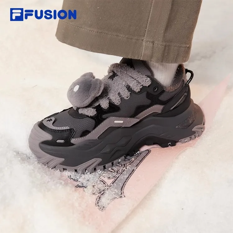 【硬糖加绒保暖】FUSION斐乐女鞋海盗熊硬糖增高冬季新款休闲老爹鞋