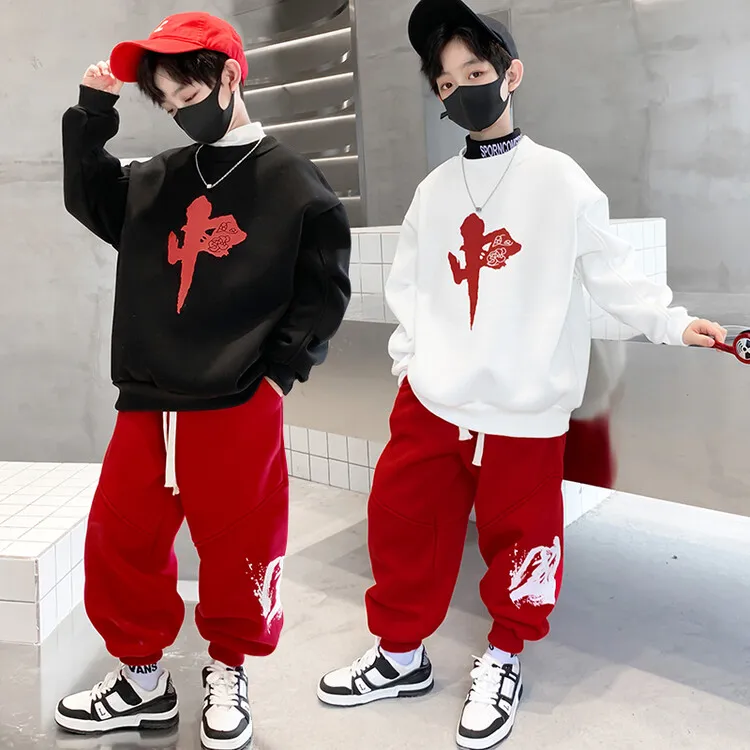 嘻哈童装潮牌街舞爵士舞服装新款女童街舞套装男童2023爆款演出服