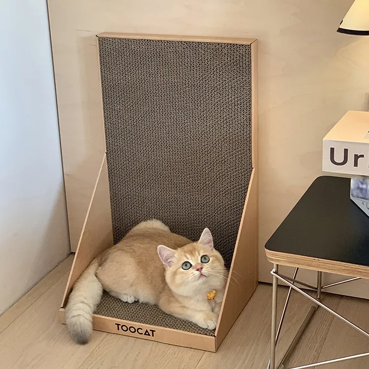 【直播间】TOOCATOOT立式猫抓板L型大号家居瓦楞纸磨爪猫窝加高靠墙猫咪玩具