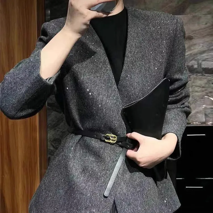 欧洲站2024春秋新款休闲西装外套女气质名媛高级感今年流行小西服