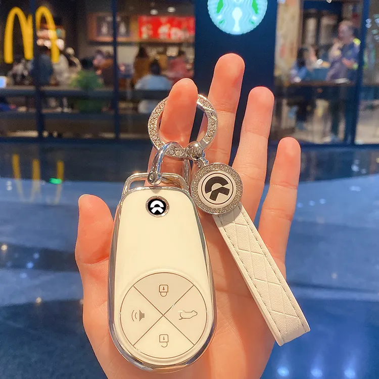 适用蔚来es6钥匙套2022款ec6 es8 et5 es7 et7 ec7高档改装壳扣包