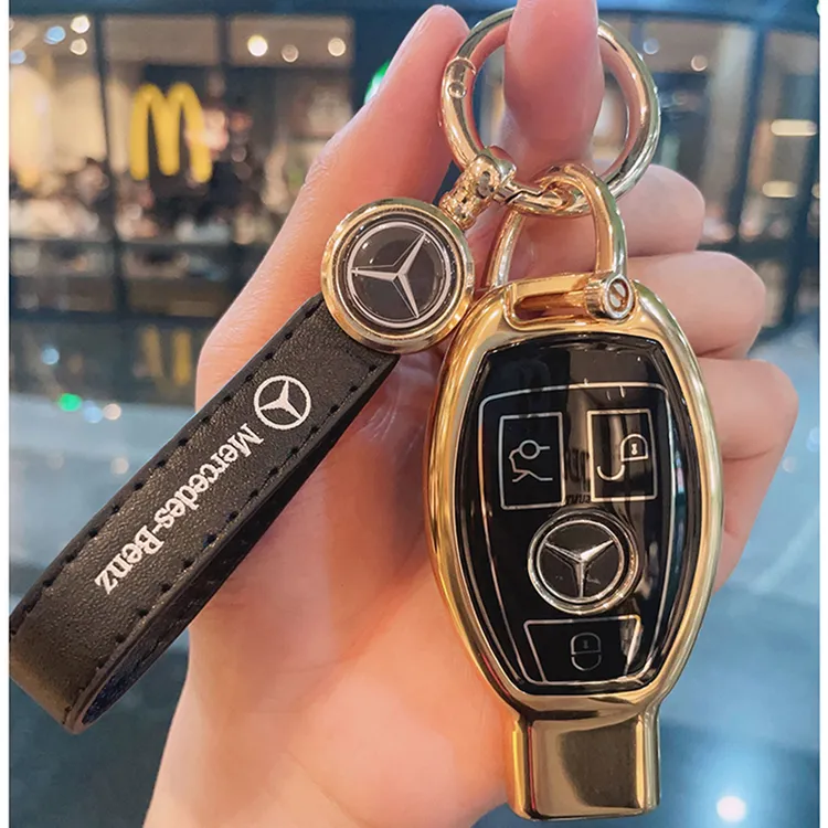 奔驰车钥匙套壳V260L威霆GLK300/CLA220/R320/GLE400/ML350高档男