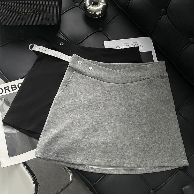 孕妇半身裙夏季薄款2025新款可调节低腰运动短裙夏款防走光A字裙