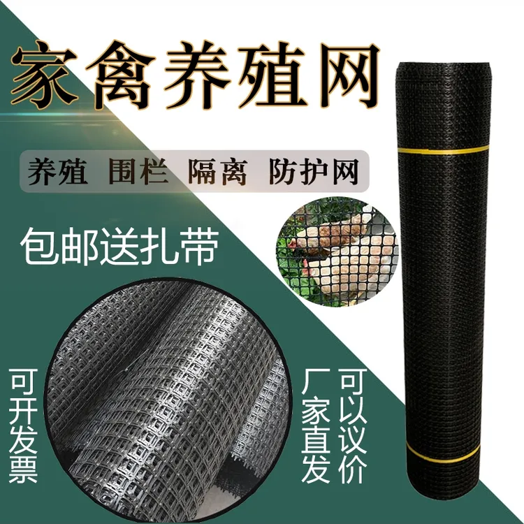 户外养殖网塑料网格围栏网养鸡鸭围网加厚大孔鱼塘果园安全防护网