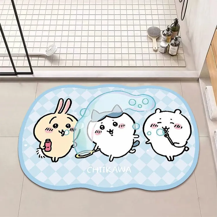 吉伊卡哇家用地垫硅藻泥浴室脚垫子门口防滑吸水卫生间速干地毯