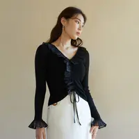 独束微胖MM大码女装法式甜美温柔针织衫女显瘦上衣23DY81203修身